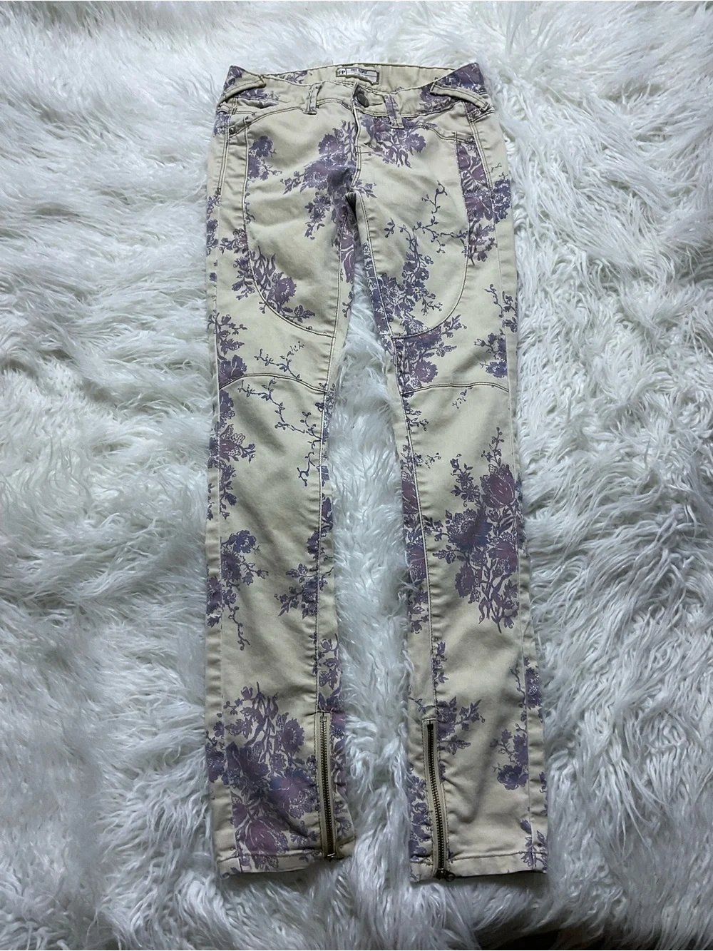 Free People Floral Skinny Jeans